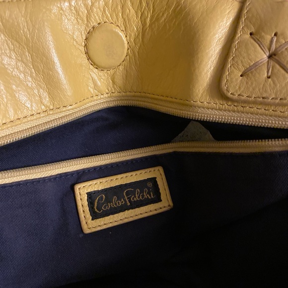 Carlos Falchi - Fatto A Mano Authentic Leather Handbag in Butternut Squa… - Picture 10 of 15